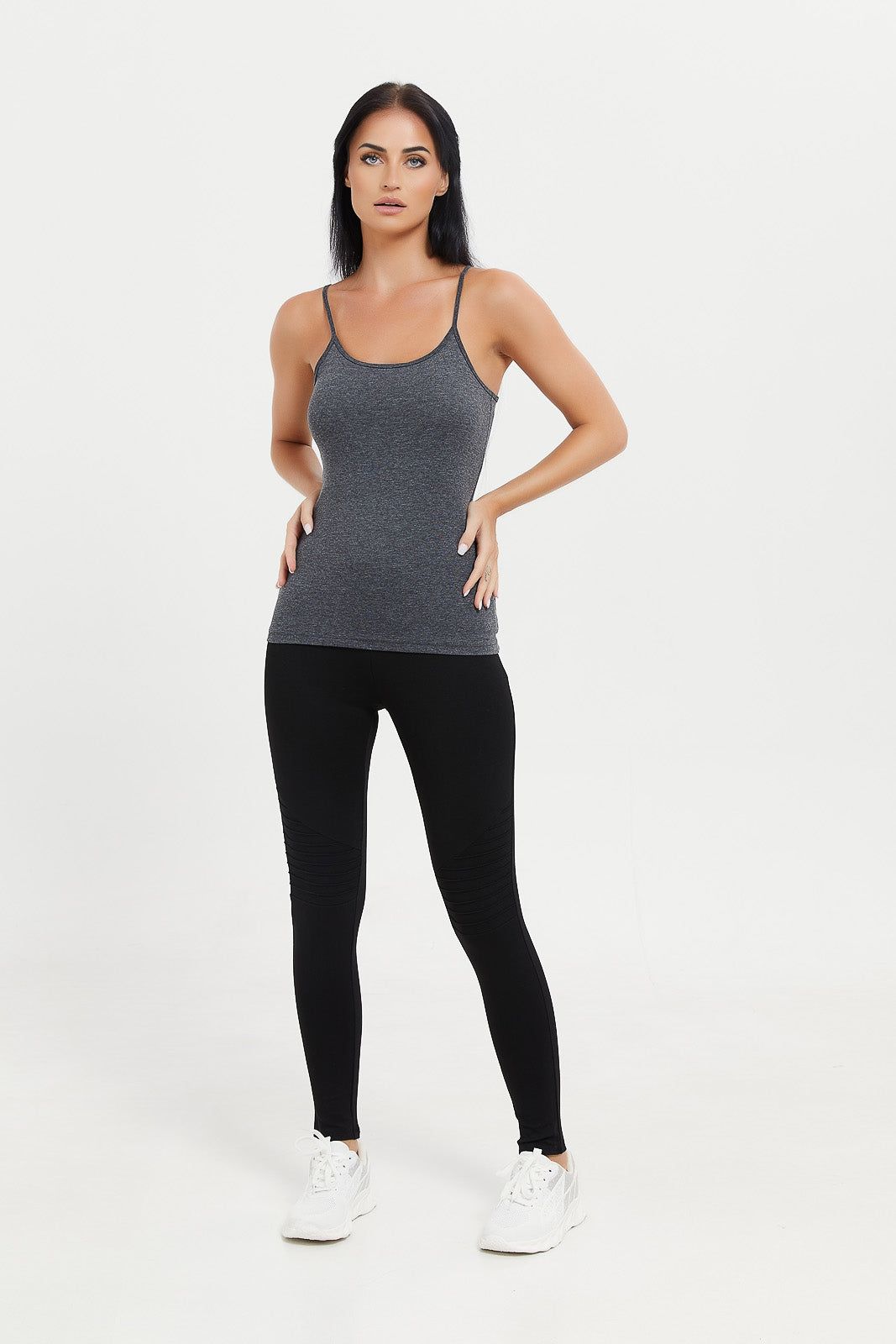 Women Charcoal Plain Strappy Vest sold by Redtag product image thumbnail 2