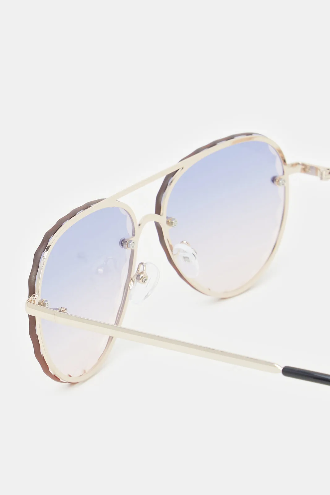 Women Gold Aviator Sunglasses sold by Redtag product image thumbnail 2