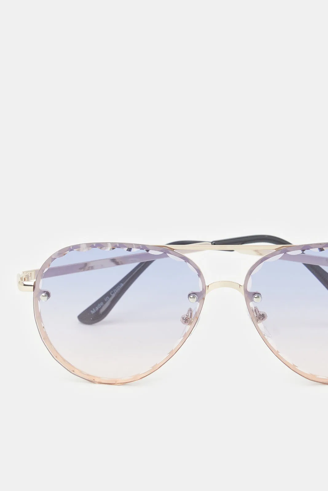 Women Gold Aviator Sunglasses sold by Redtag product image thumbnail 4
