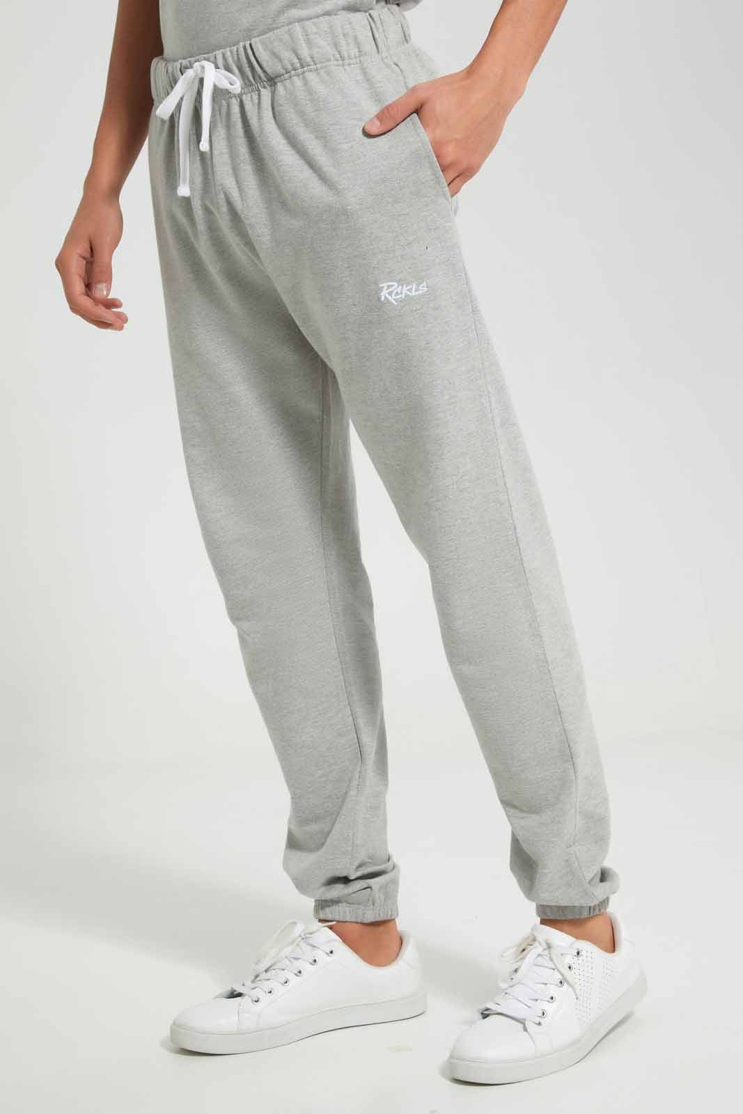Grey Slogan Loungewear Jogger sold by Redtag