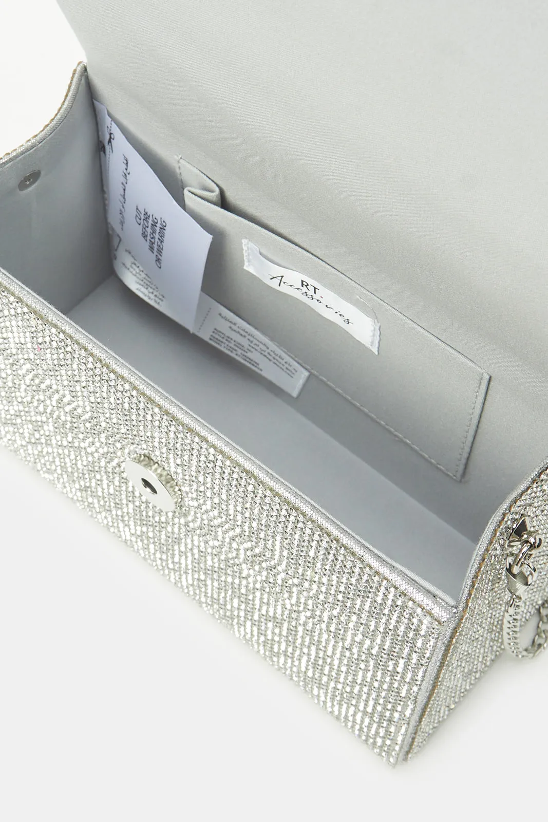 Women Silver With Pearl Handle Evening Clutch sold by Redtag product image thumbnail 4