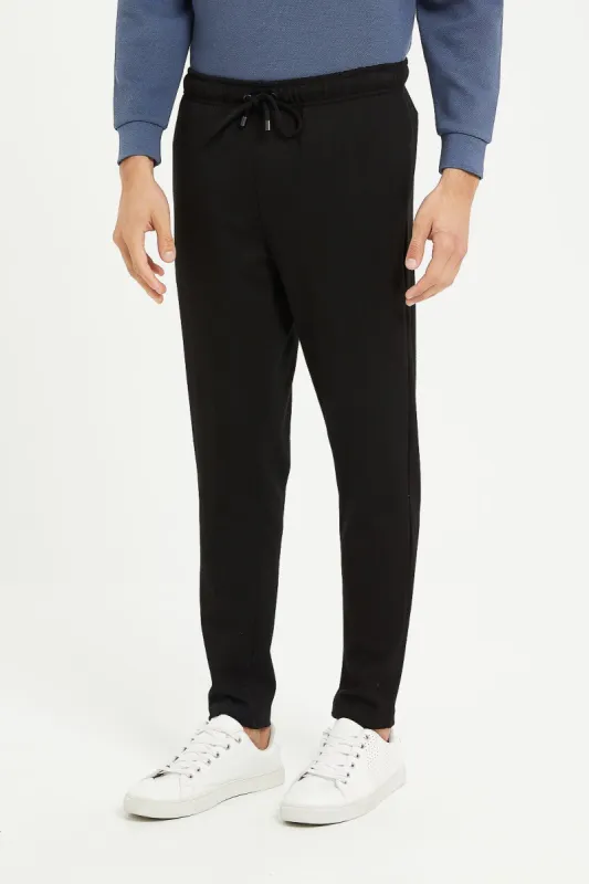 Men Black Pull On Jog Trousers sold by Redtag