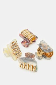 Women Assorted Printed Hair Claw Set (4 Piece) sold by Redtag