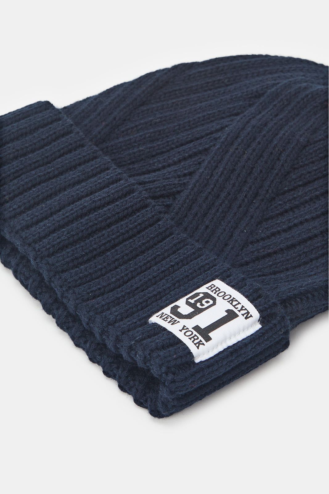 Men Navy And Mustard Knitted Cap Set (Pack of 2) sold by Redtag product image thumbnail 3