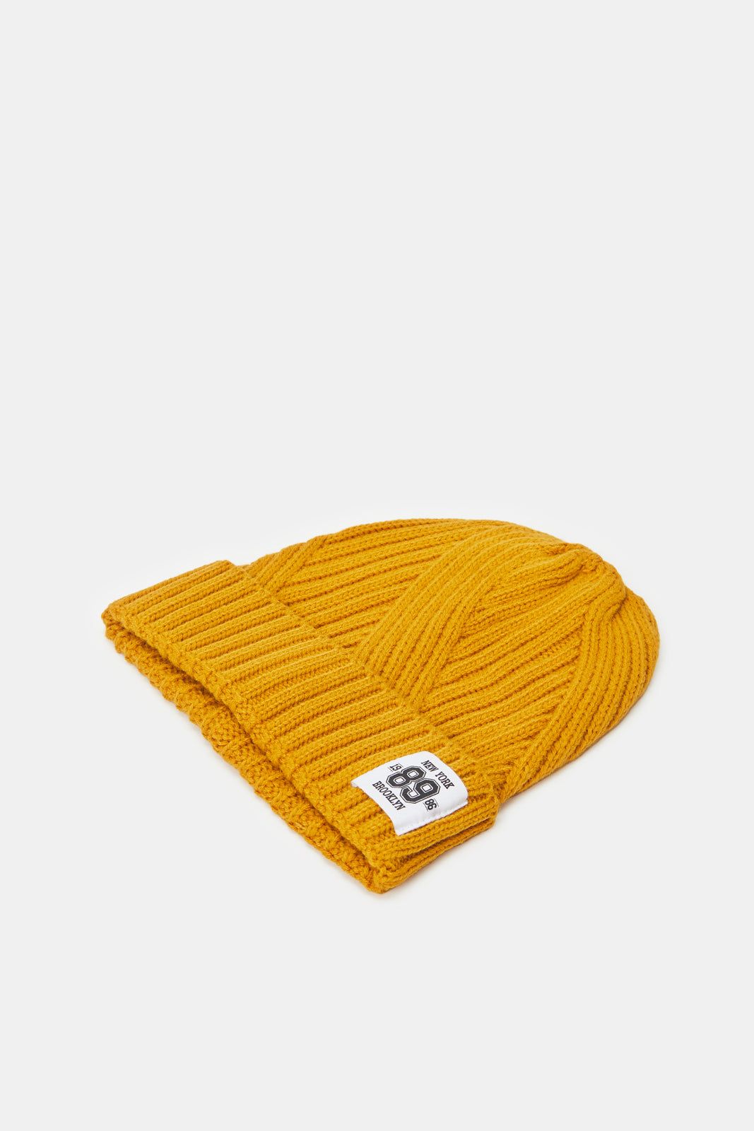 Men Navy And Mustard Knitted Cap Set (Pack of 2) sold by Redtag product image thumbnail 4