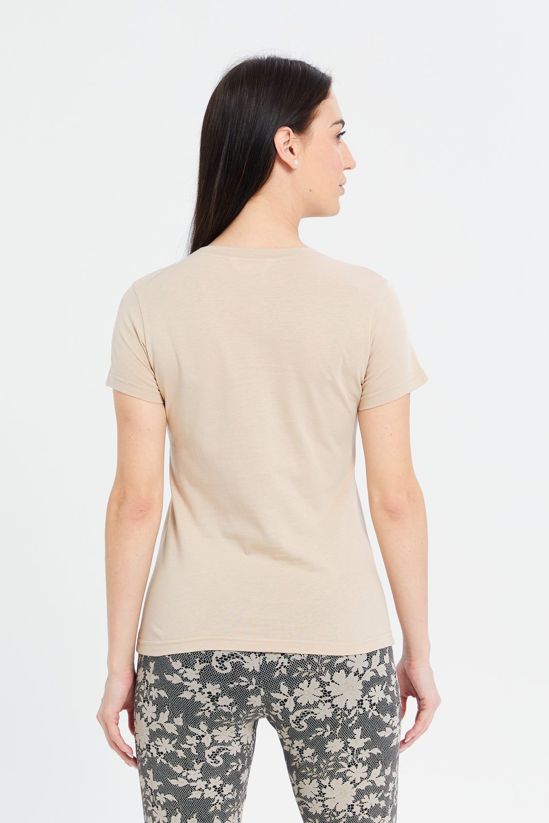Women Beige Beauty Printed T-Shirt sold by Redtag product image thumbnail 3
