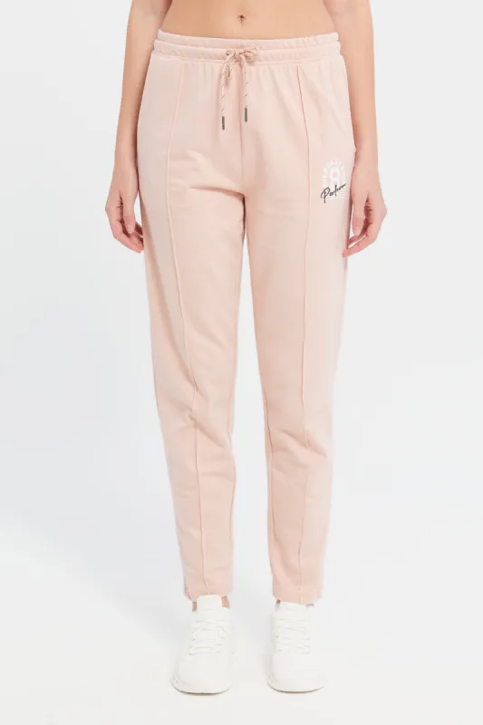 Women Pink Basic Track Pants sold by Redtag