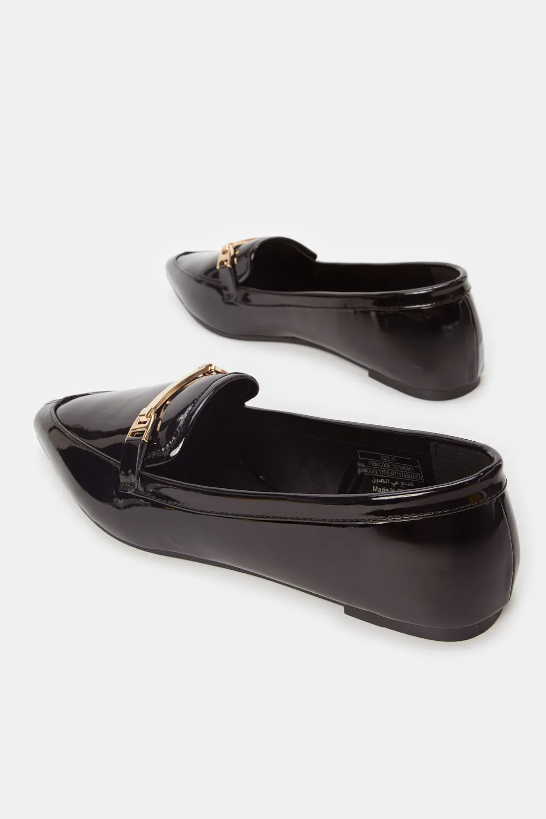 Women Black Patent Loafer sold by Redtag product image thumbnail 4