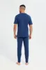 Men Blue Plain T-Shirt And Pants Pyjama Set (2 Piece) sold by Redtag