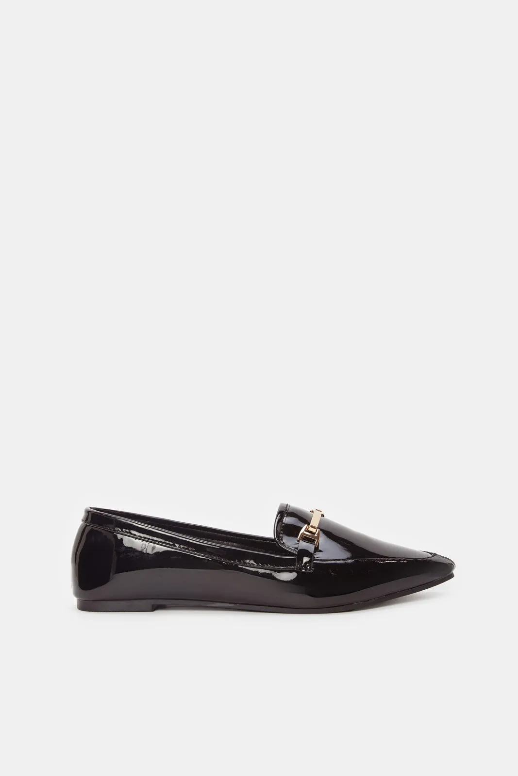 Women Black Patent Loafer sold by Redtag