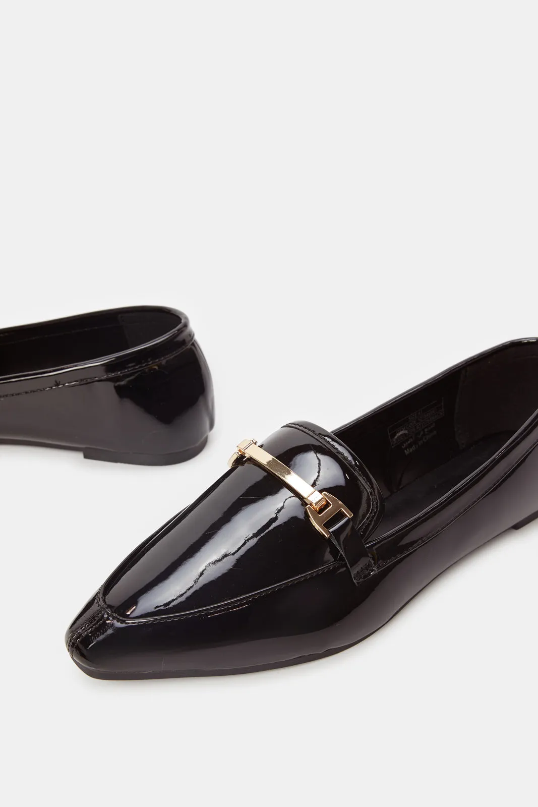 Women Black Patent Loafer sold by Redtag product image thumbnail 3