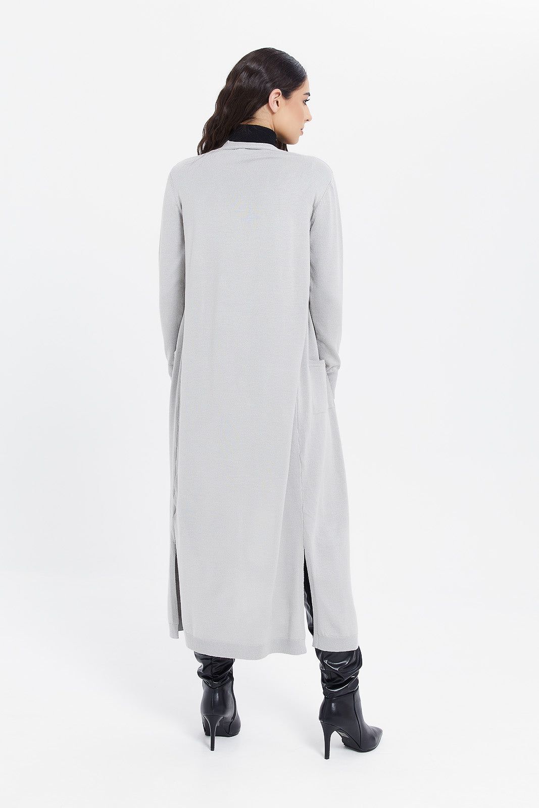 Women Grey Knitted Cardigan sold by Redtag product image thumbnail 2