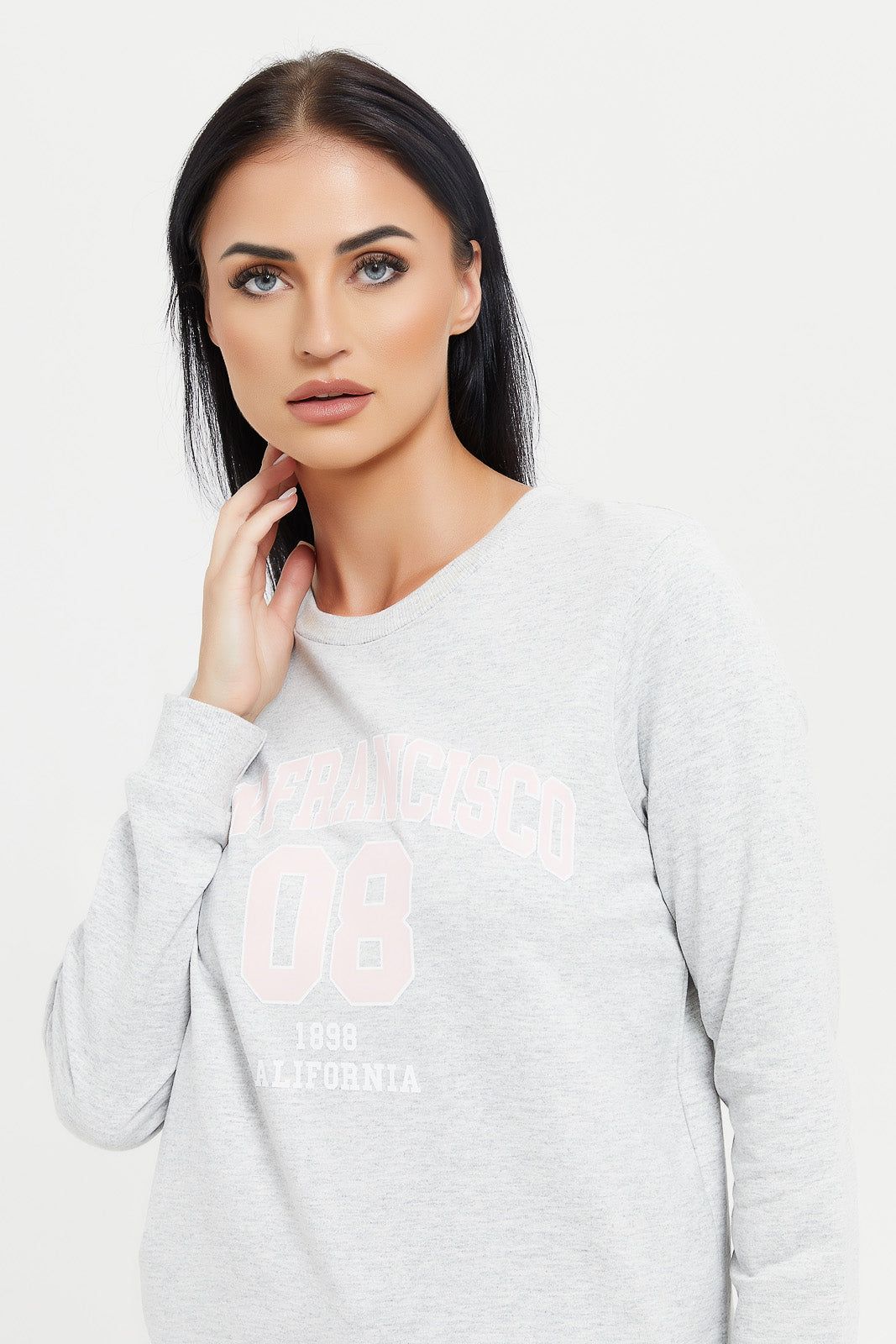 Women Grey San Francisco Printed Sweatshirt sold by Redtag product image thumbnail 4