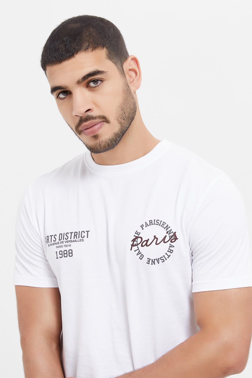 Men White Printed T-Shirt sold by Redtag product image thumbnail 4