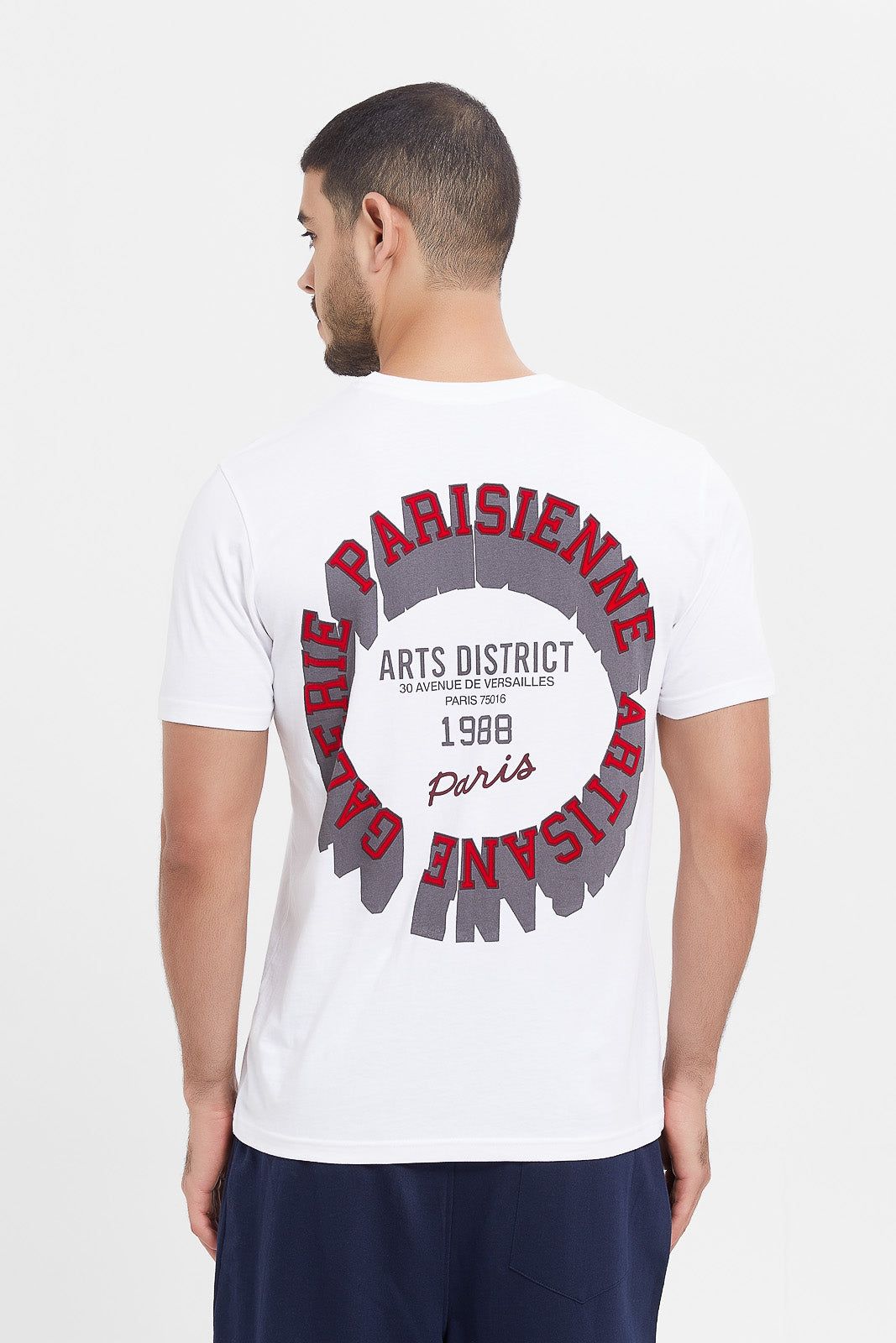 Men White Printed T-Shirt sold by Redtag product image thumbnail 3