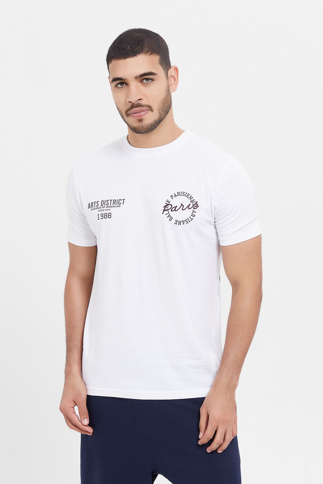 Men White Printed T-Shirt sold by Redtag