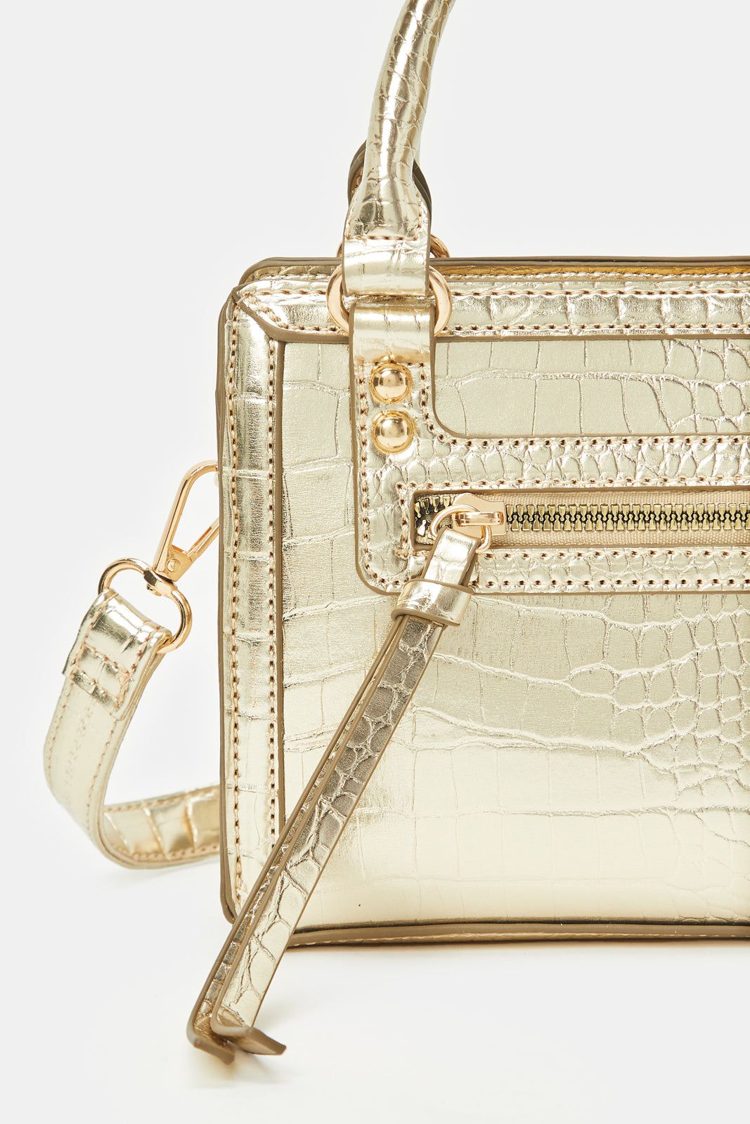 Women Gold Textured Cross Body Bag sold by Redtag product image thumbnail 3