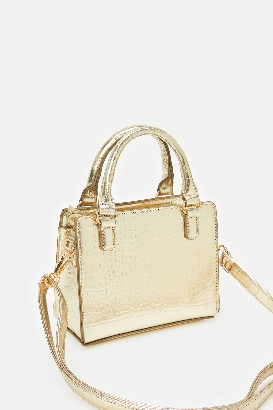 Women Gold Textured Cross Body Bag sold by Redtag product image thumbnail 2