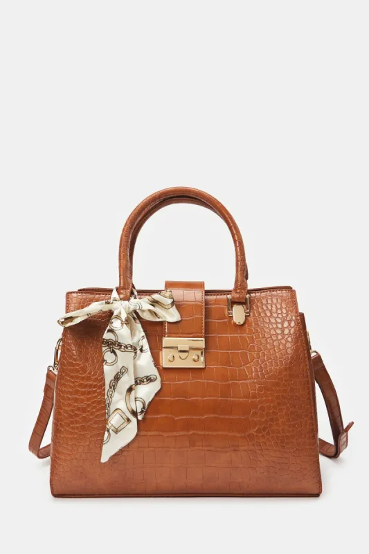 Women Tan Embellished Day Bag sold by Redtag