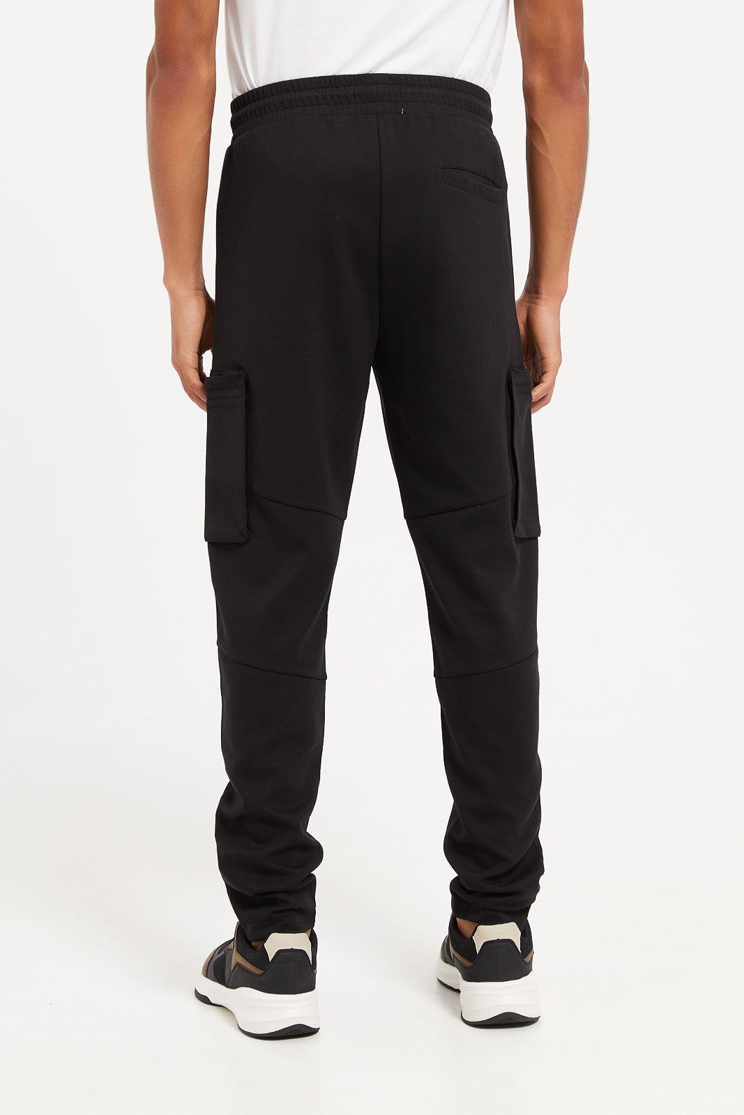 Men Black Jogger Pants With Cargo Pockets sold by Redtag product image thumbnail 3