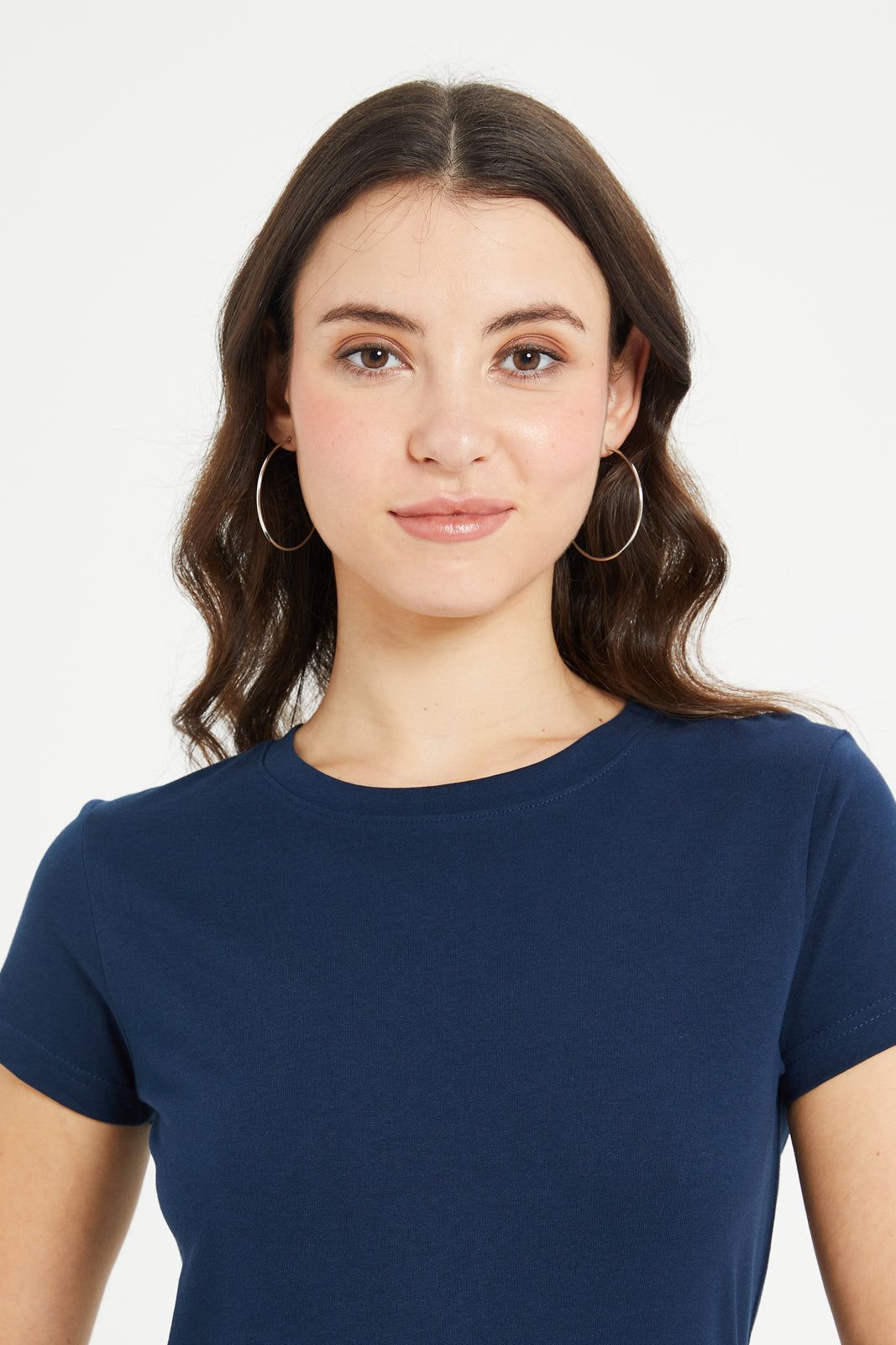 Women Navy Basic T-Shirt sold by Redtag product image thumbnail 4
