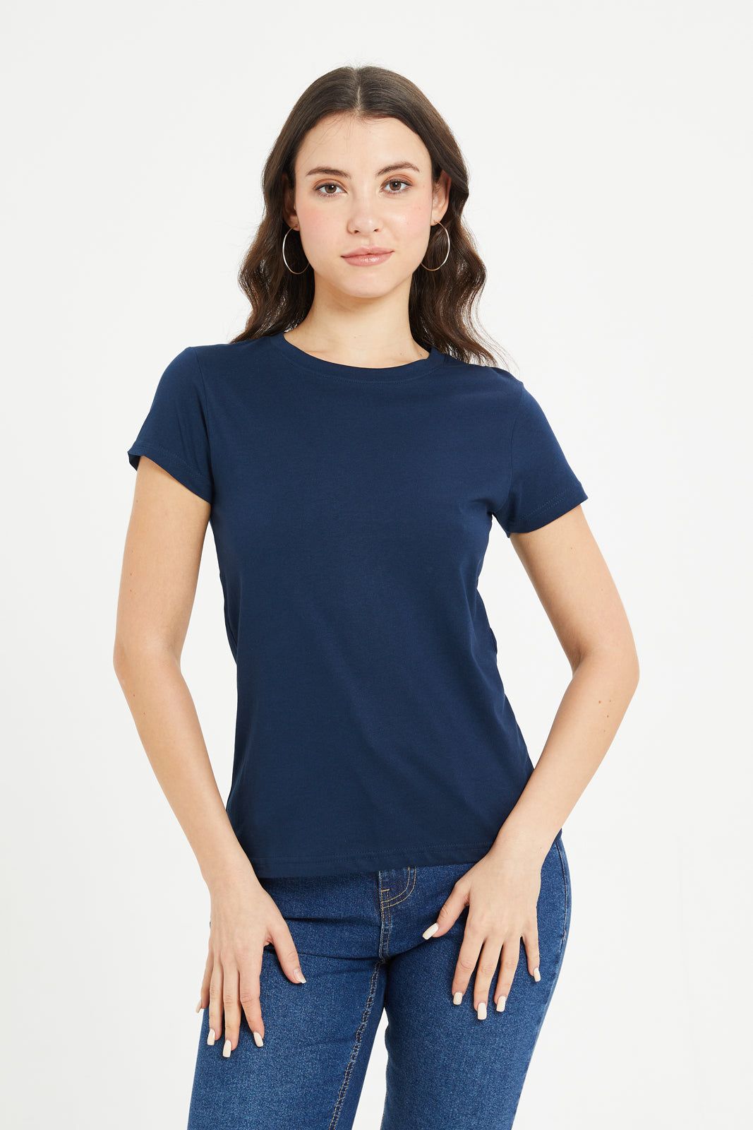 Women Navy Basic T-Shirt sold by Redtag