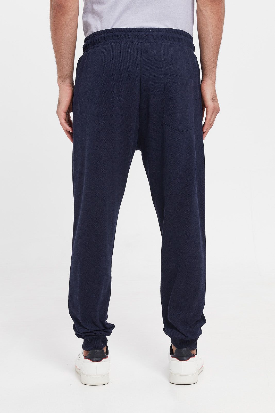 Men Navy Pique Jog Pant sold by Redtag product image thumbnail 3
