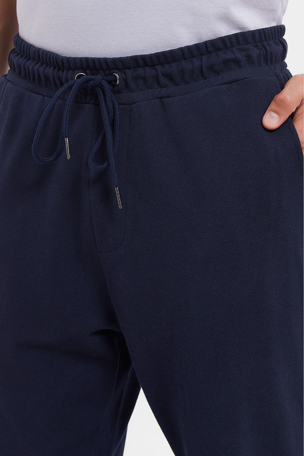 Men Navy Pique Jog Pant sold by Redtag product image thumbnail 4