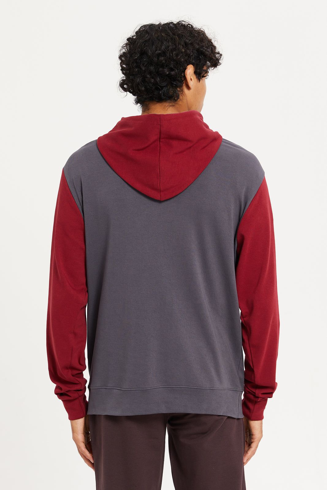 Men Grey And Burgundy Sweatshirt sold by Redtag product image thumbnail 3