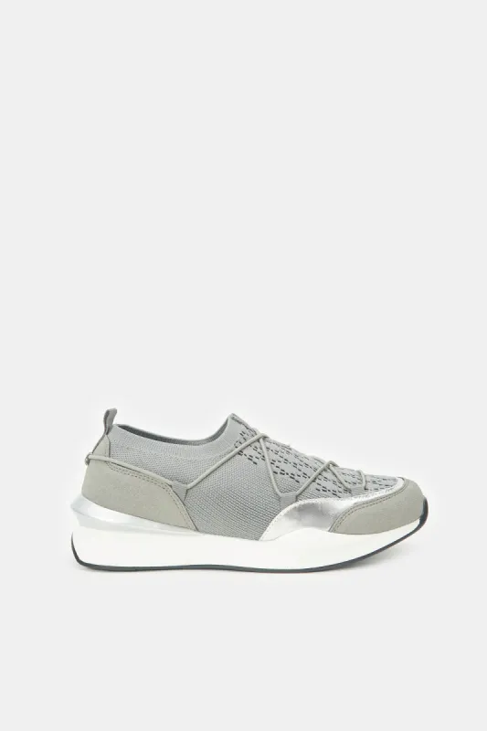 Women Grey Slip On Sneakers sold by Redtag