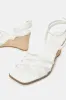 Women White Patent Wedge Sandal sold by Redtag