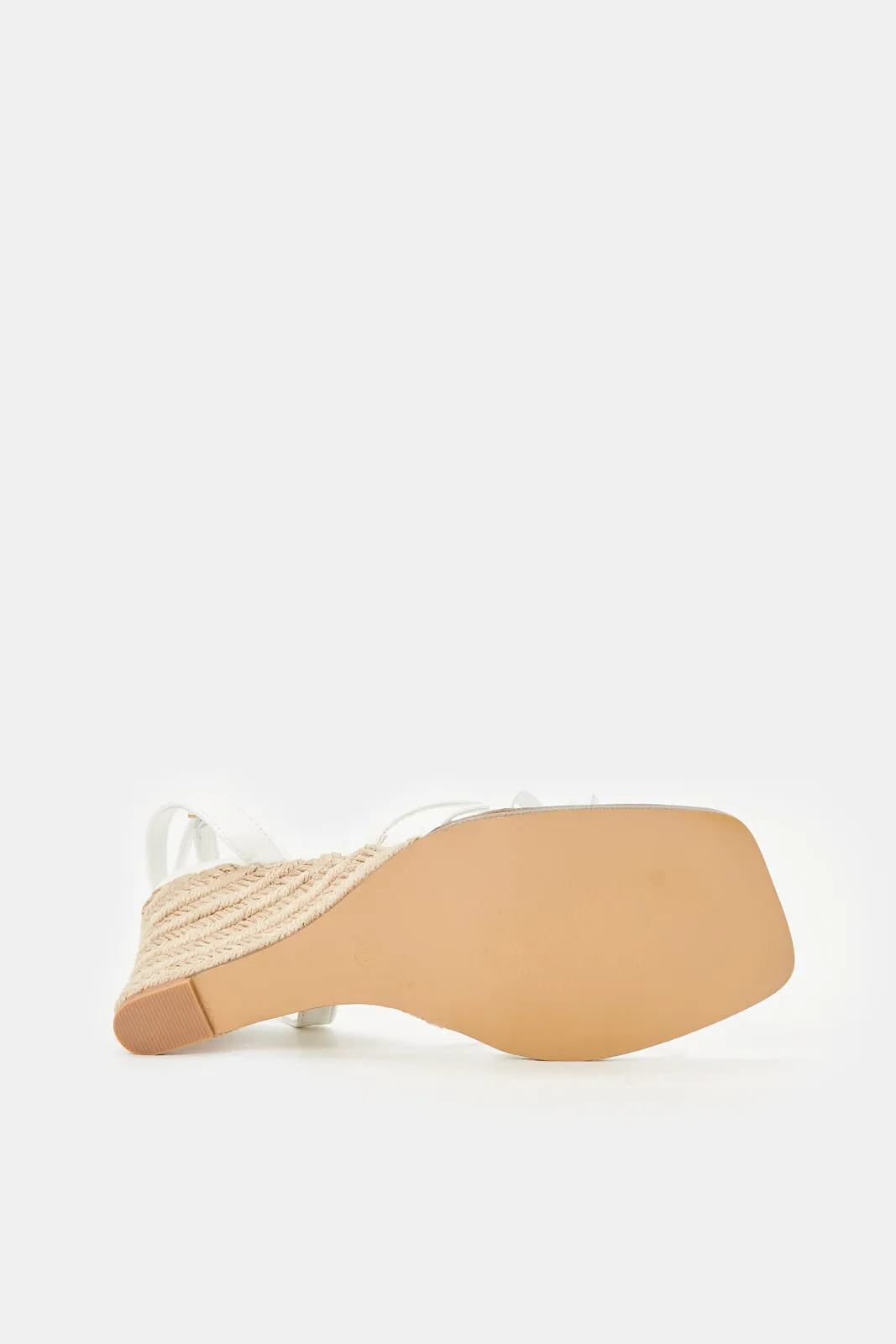 Women White Patent Wedge Sandal sold by Redtag product image thumbnail 5