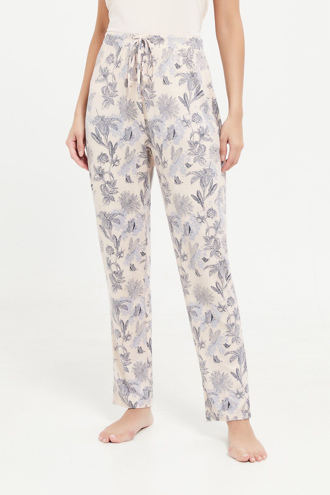 Women Beige Printed Pajama Set (2 Piece) sold by Redtag product image thumbnail 3