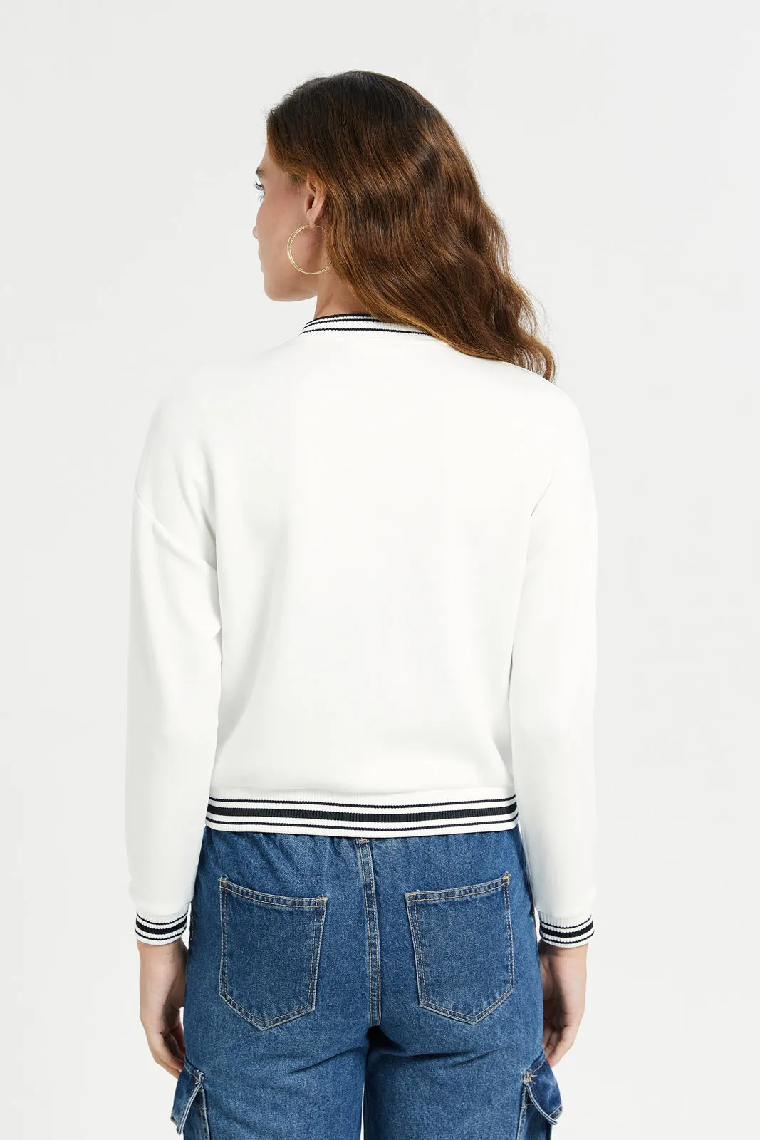 Ivory With Front Open Snap Button Jacket sold by Redtag product image thumbnail 3