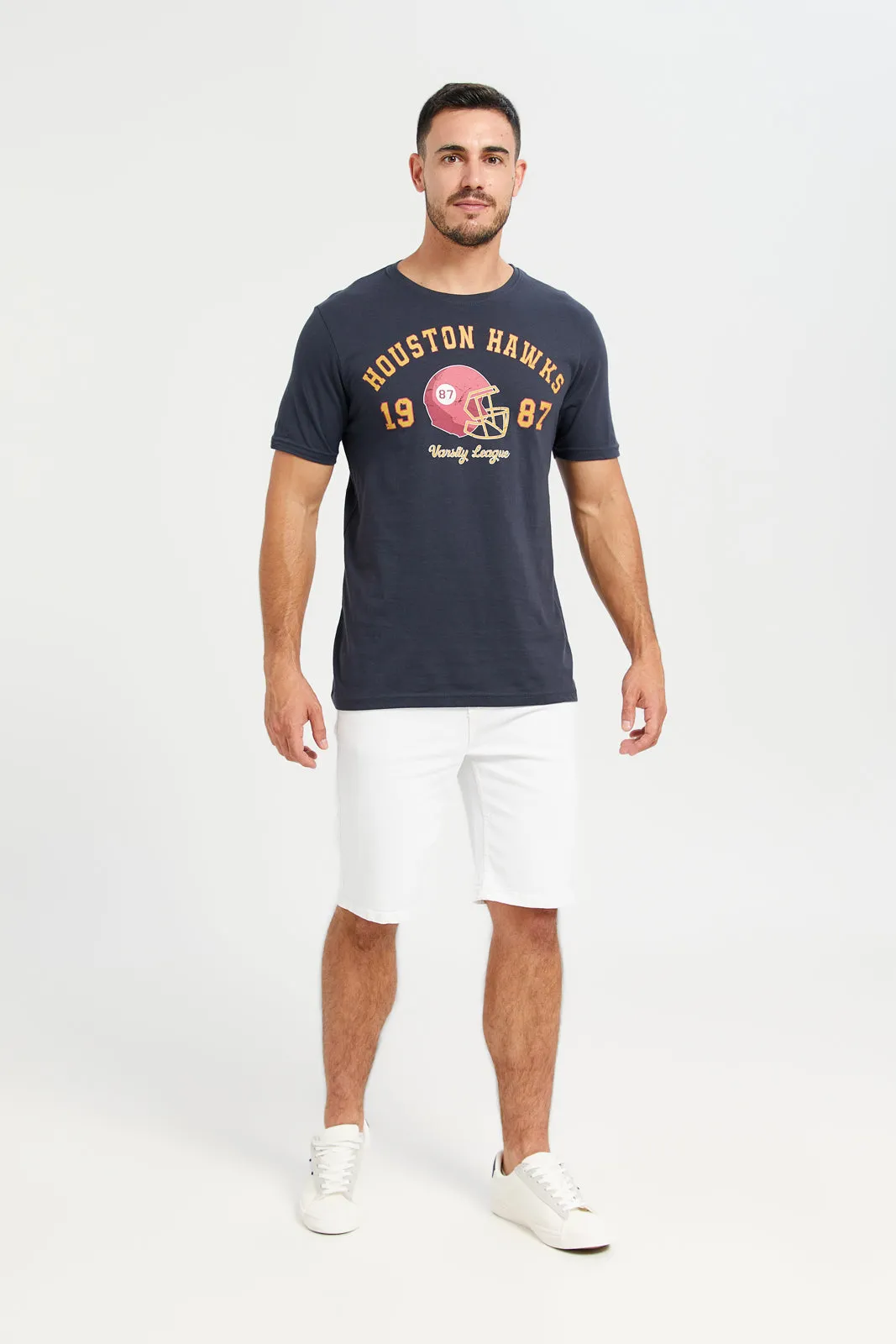 Men Charcoal Graphic T-Shirt sold by Redtag product image thumbnail 2