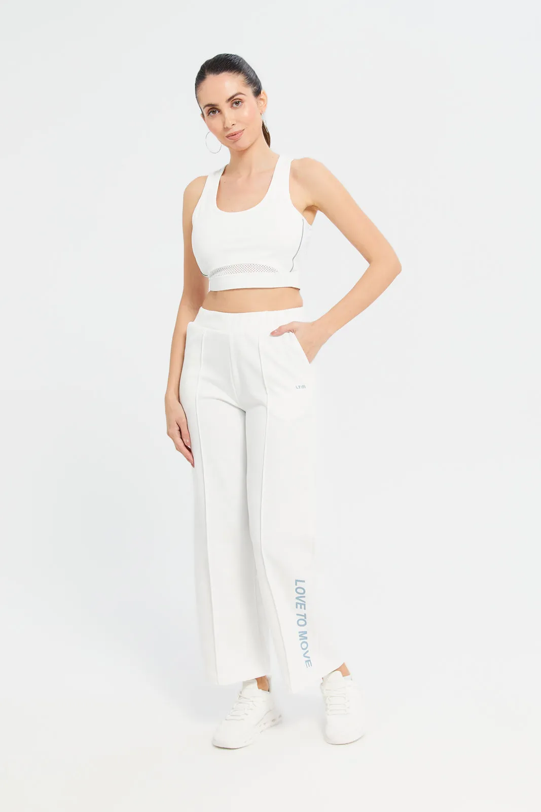 Women White Wide Leg Pants sold by Redtag product image thumbnail 2
