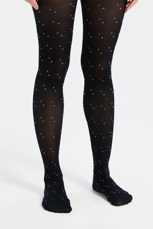 Women Black Embellished Tights sold by Redtag