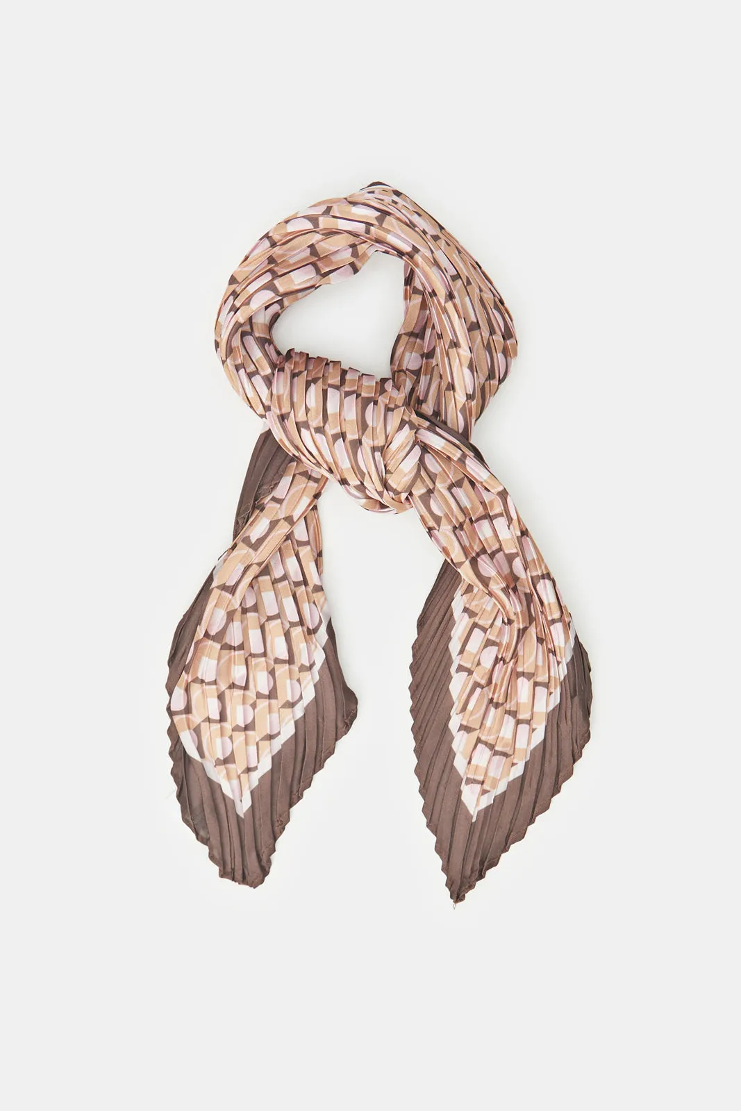 Women Multicolour Pleated Scarf sold by Redtag