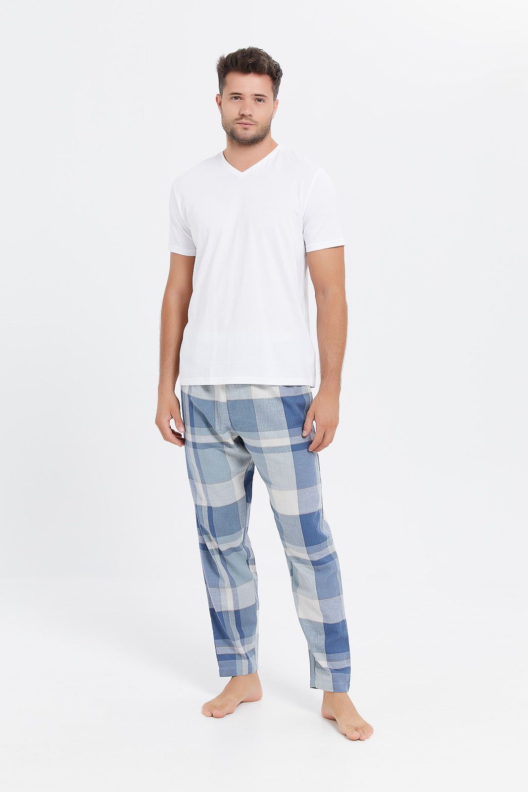 Men Blue Check Pyjama Bottom sold by Redtag product image thumbnail 2