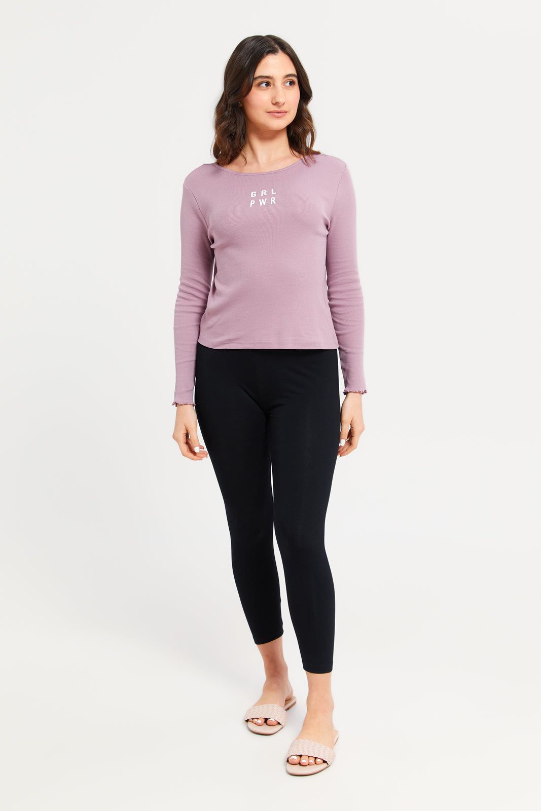 Women Lilac Grl Pwr Print T-Shirt sold by Redtag product image thumbnail 2