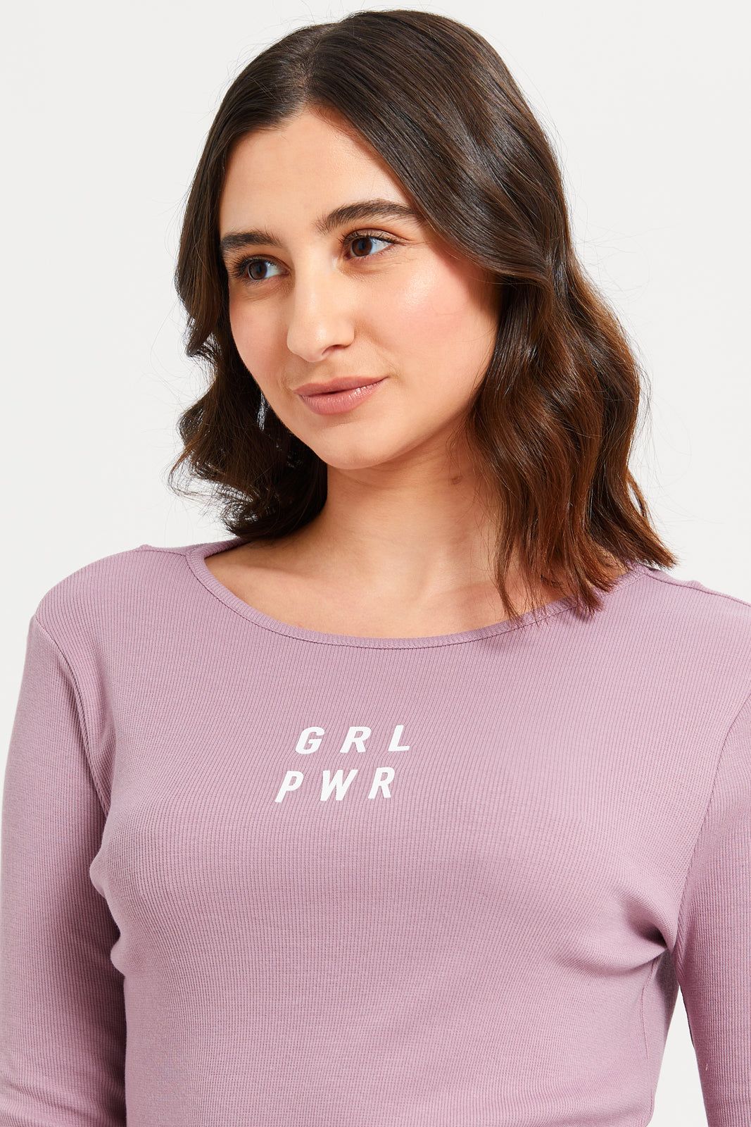 Women Lilac Grl Pwr Print T-Shirt sold by Redtag product image thumbnail 4