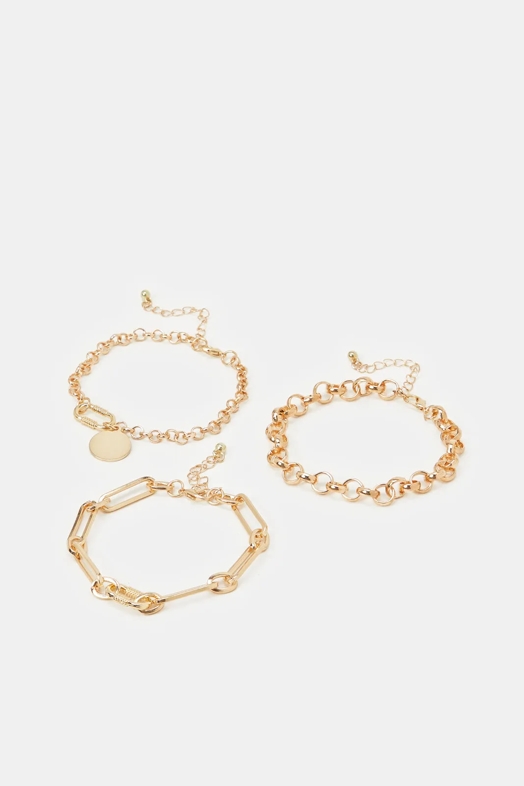 Women Gold Embellished Bracelet Set (3 Piece) sold by Redtag product image thumbnail 2