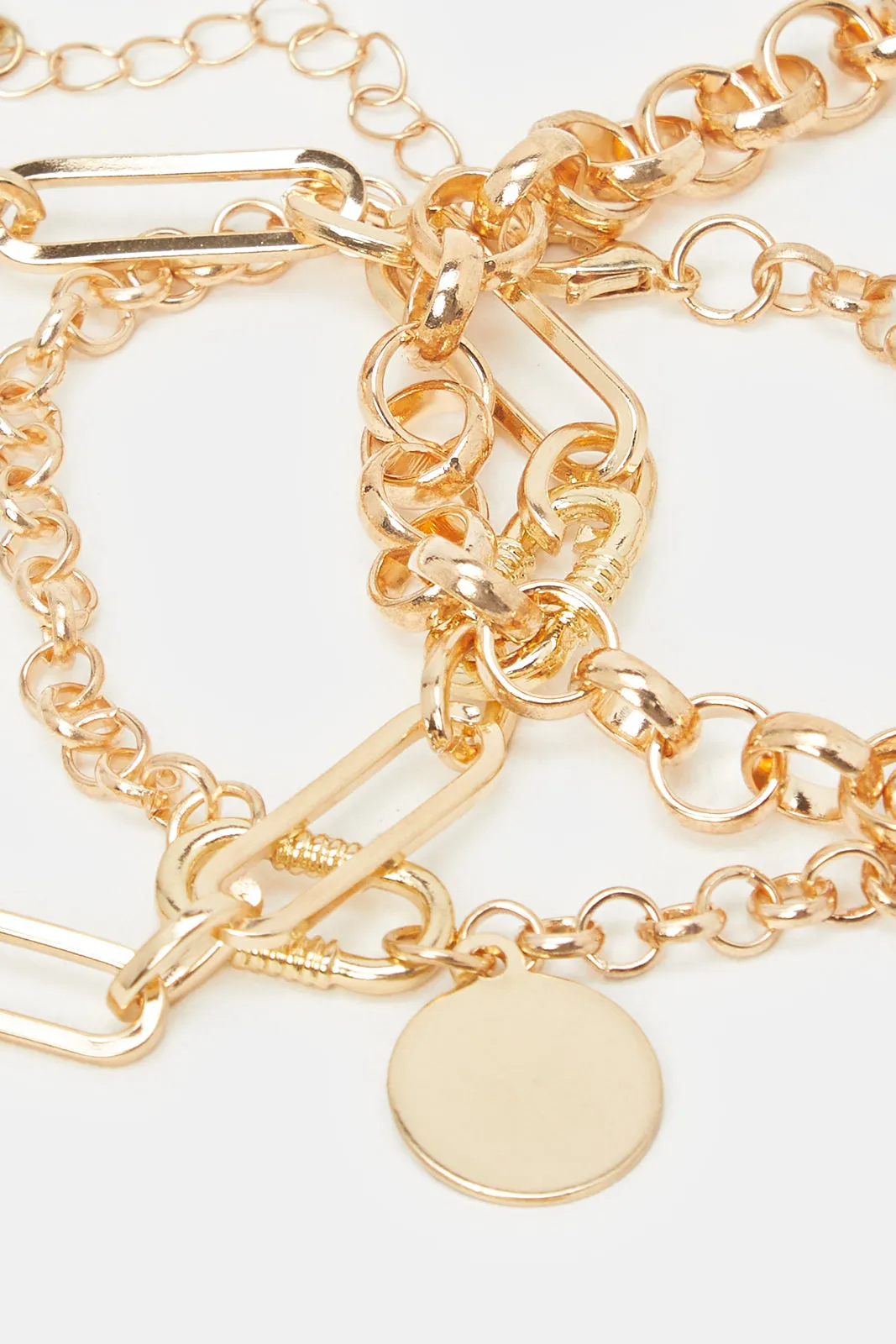 Women Gold Embellished Bracelet Set (3 Piece) sold by Redtag product image thumbnail 3