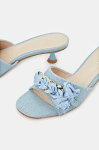 Women Blue Denim Chain Trim Mule sold by Redtag