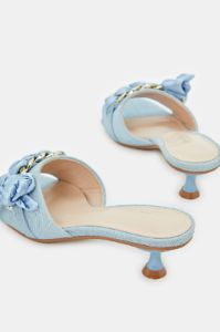 Women Blue Denim Chain Trim Mule sold by Redtag