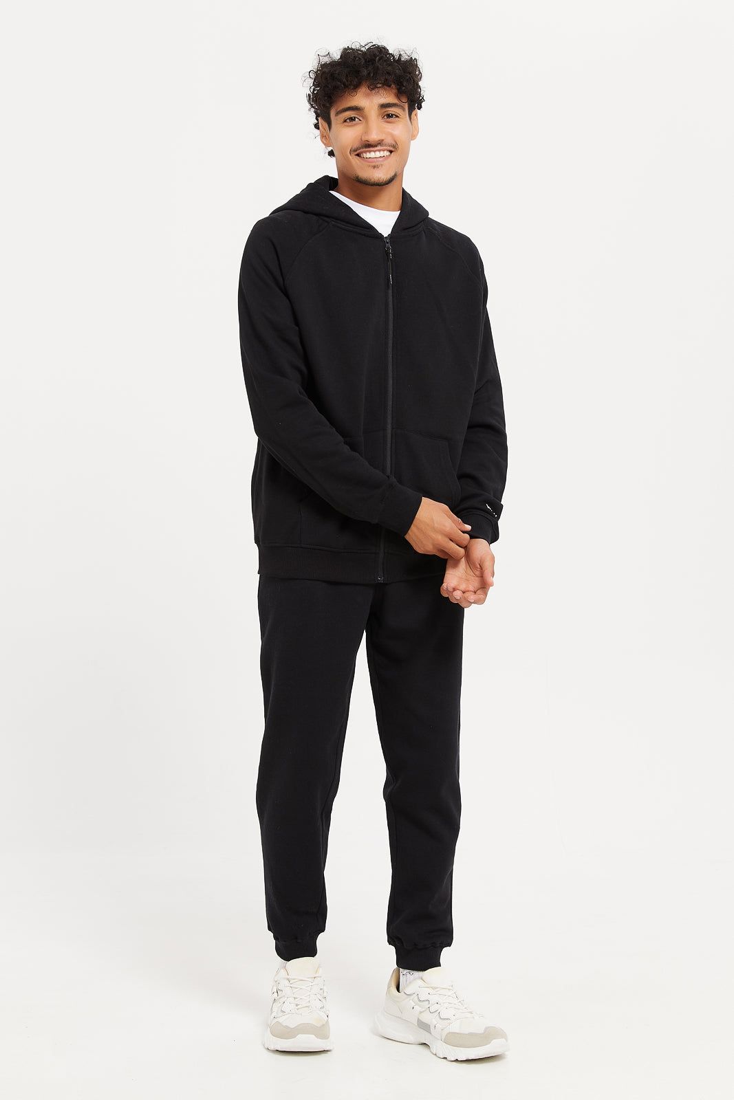 Men Black Basic Track Pants sold by Redtag product image thumbnail 2