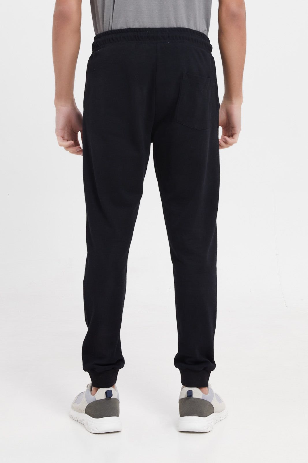 Men Black Pique Jog Pant sold by Redtag product image thumbnail 3