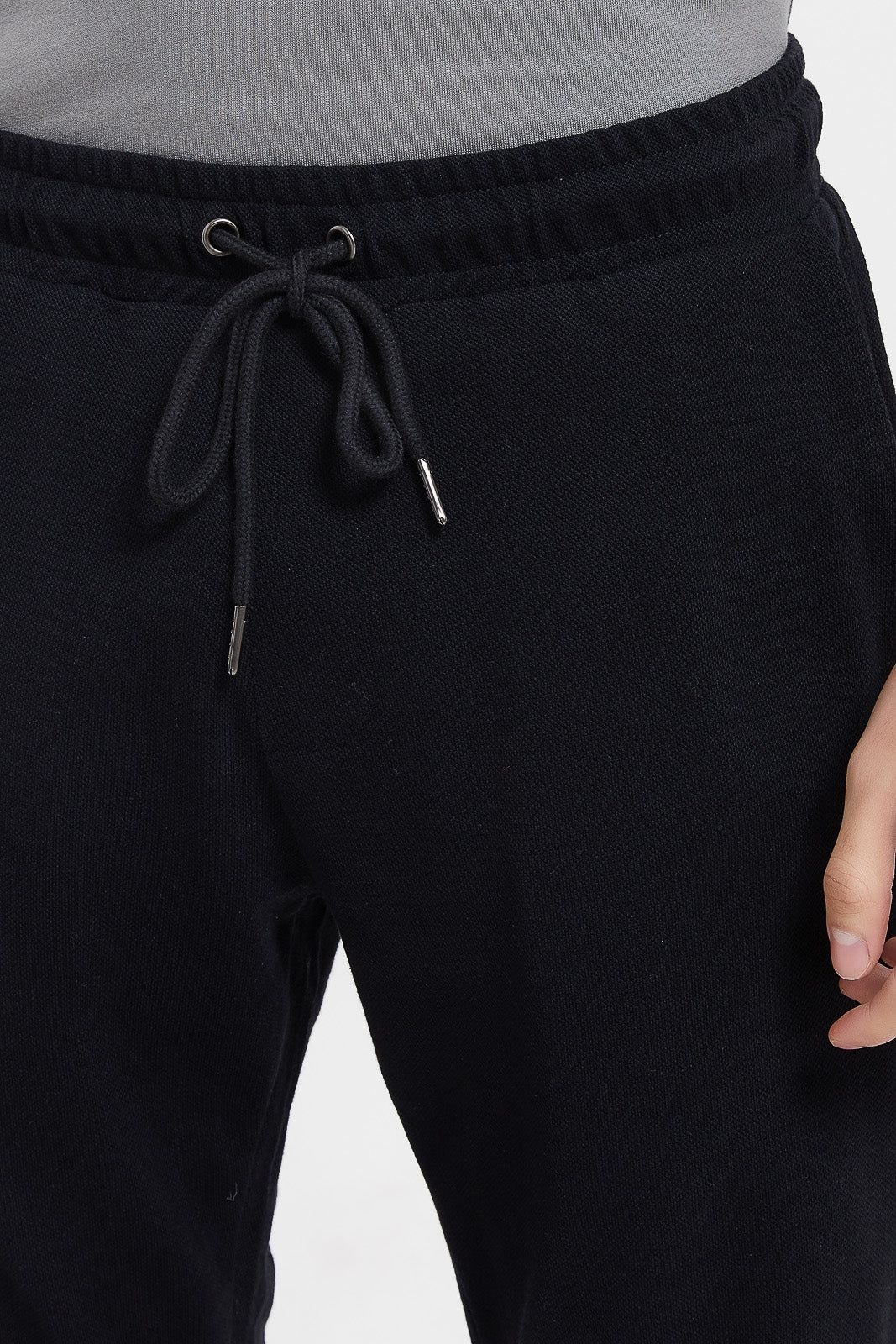 Men Black Pique Jog Pant sold by Redtag product image thumbnail 4