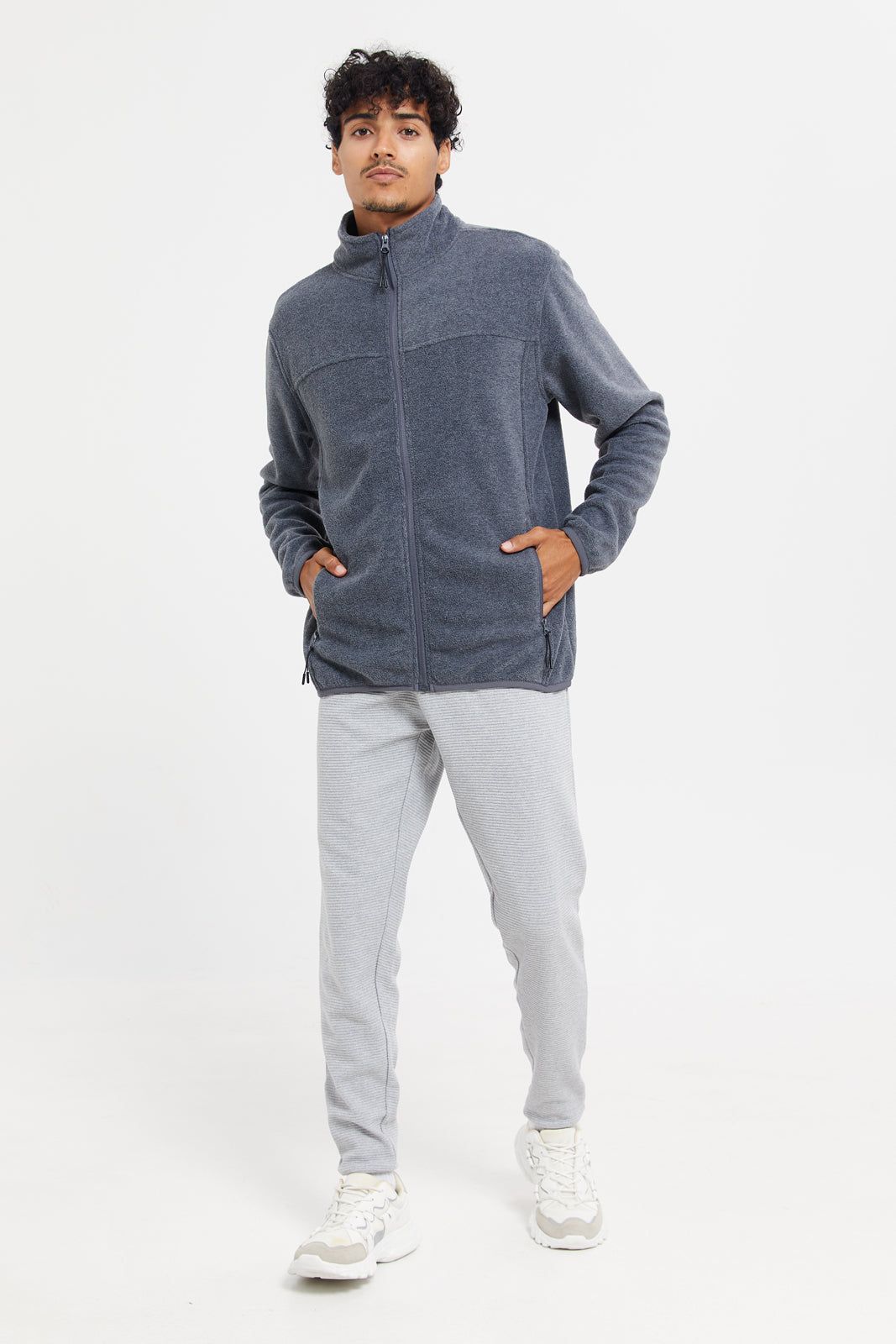 Men Grey Plain Joggers sold by Redtag product image thumbnail 2