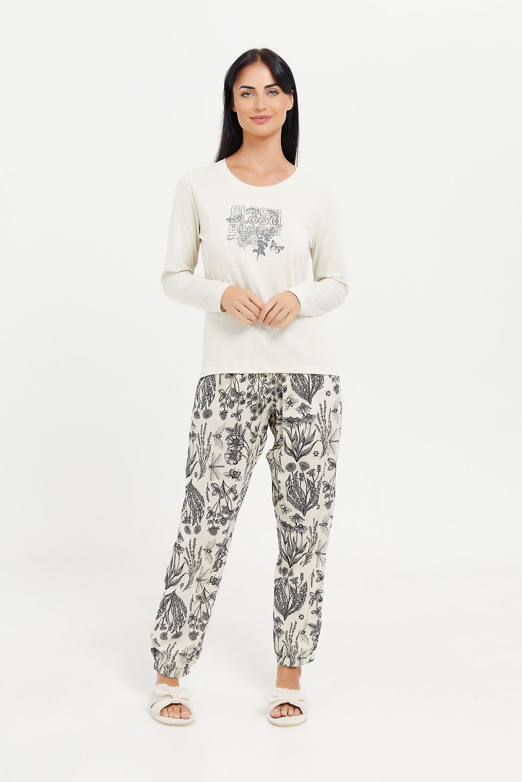 Women White Printed Pajama Set (2 Piece) sold by Redtag